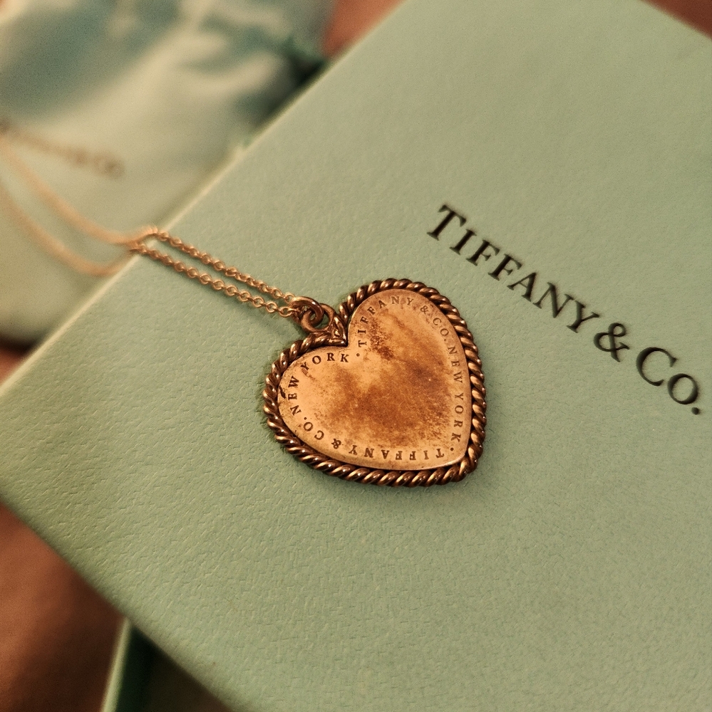 Tiffany & Co. Silver Heart Pendant Necklace Vintage